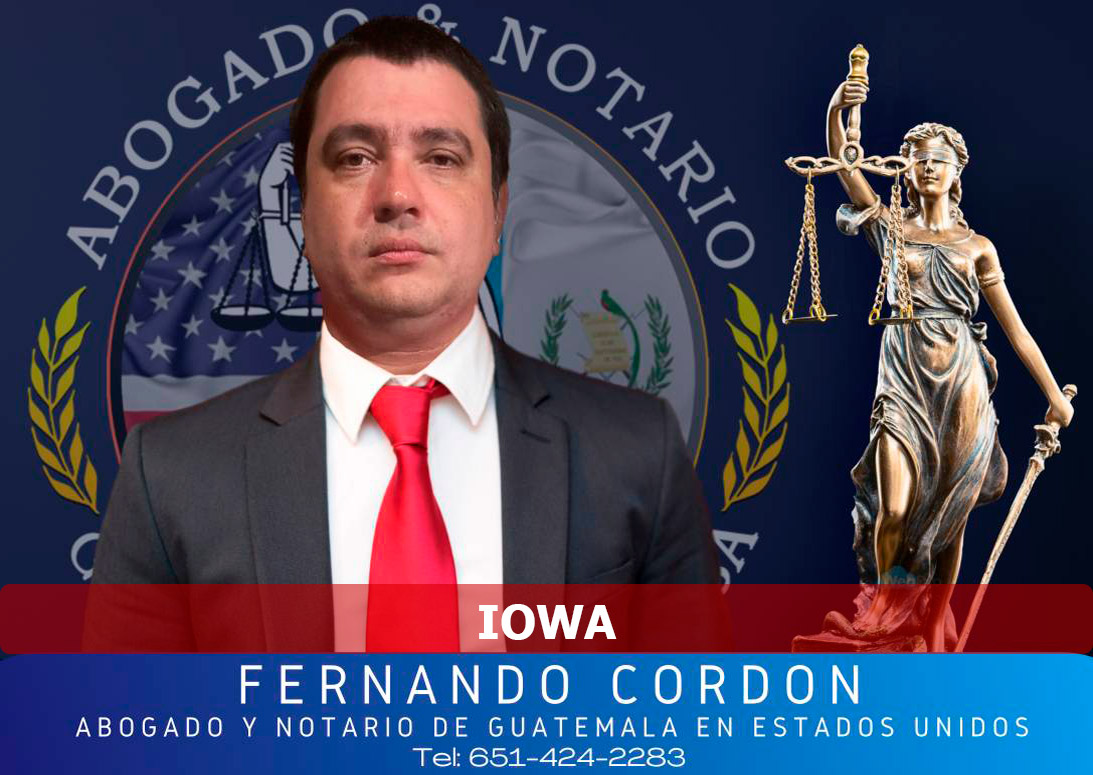 Abogado y notario de Guatemala en Iowa, Estados Unidos